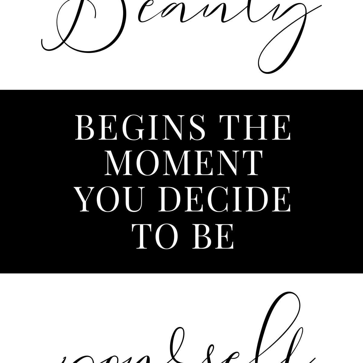 Beauty Quotes Wall Art
