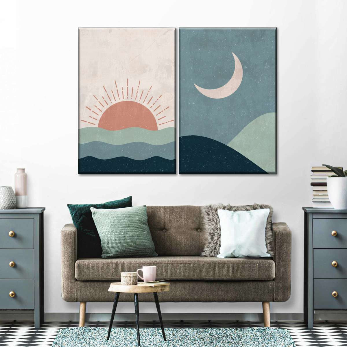 Create Symmetry in Your Space with 2-Piece Wall Art