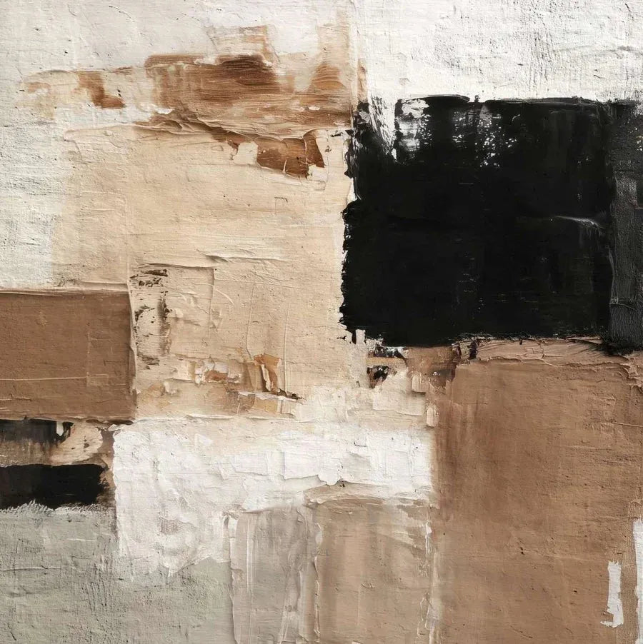 Beige and black