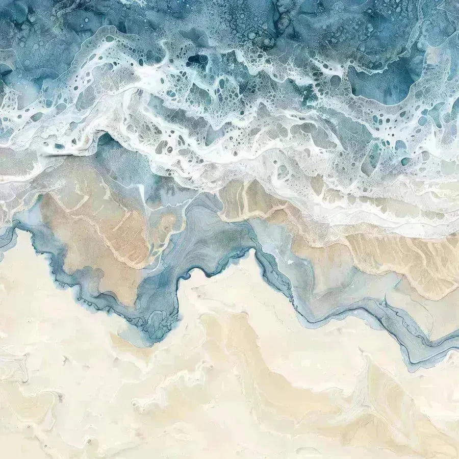 Beige and Blue Wall Art