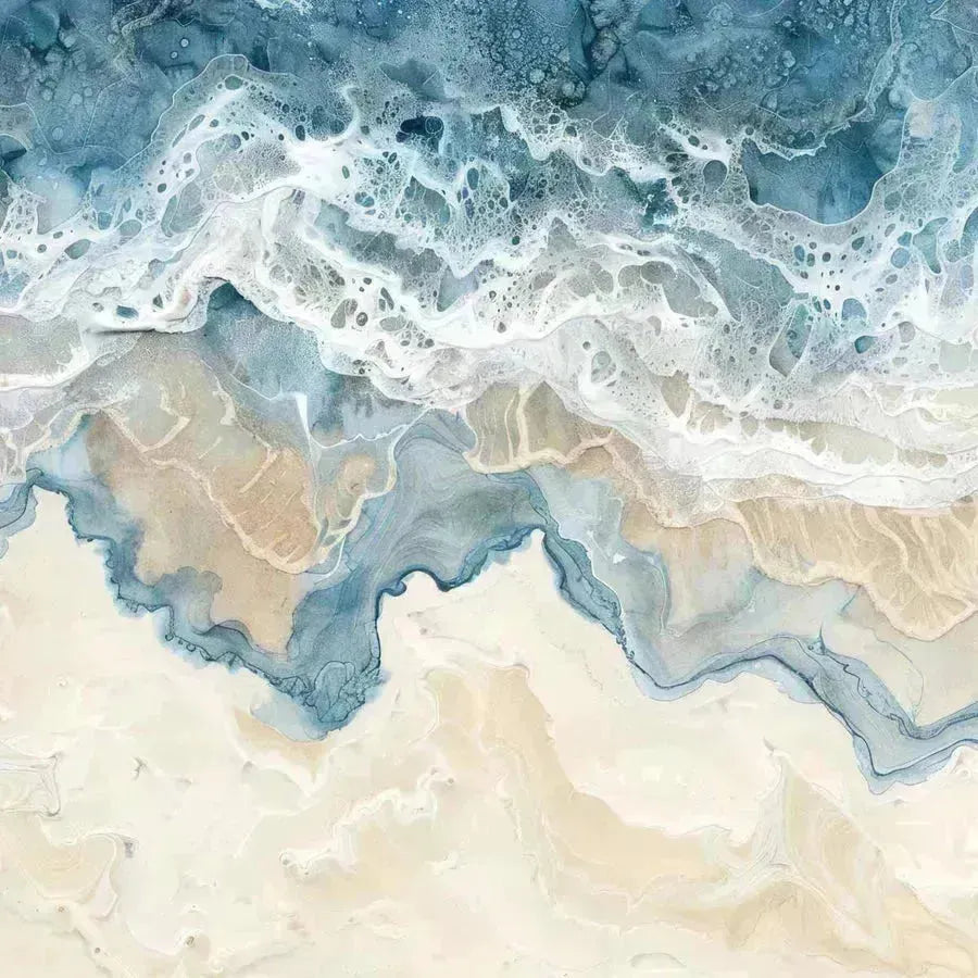 Beige and Blue Wall Art
