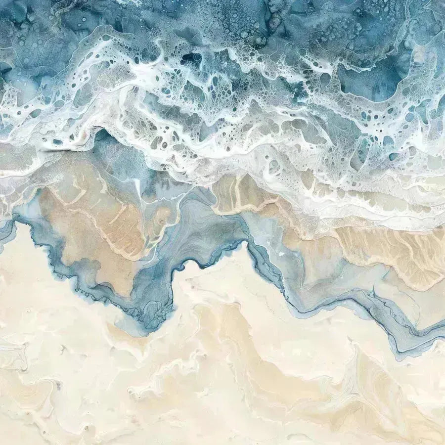 Beige and Blue Wall Art
