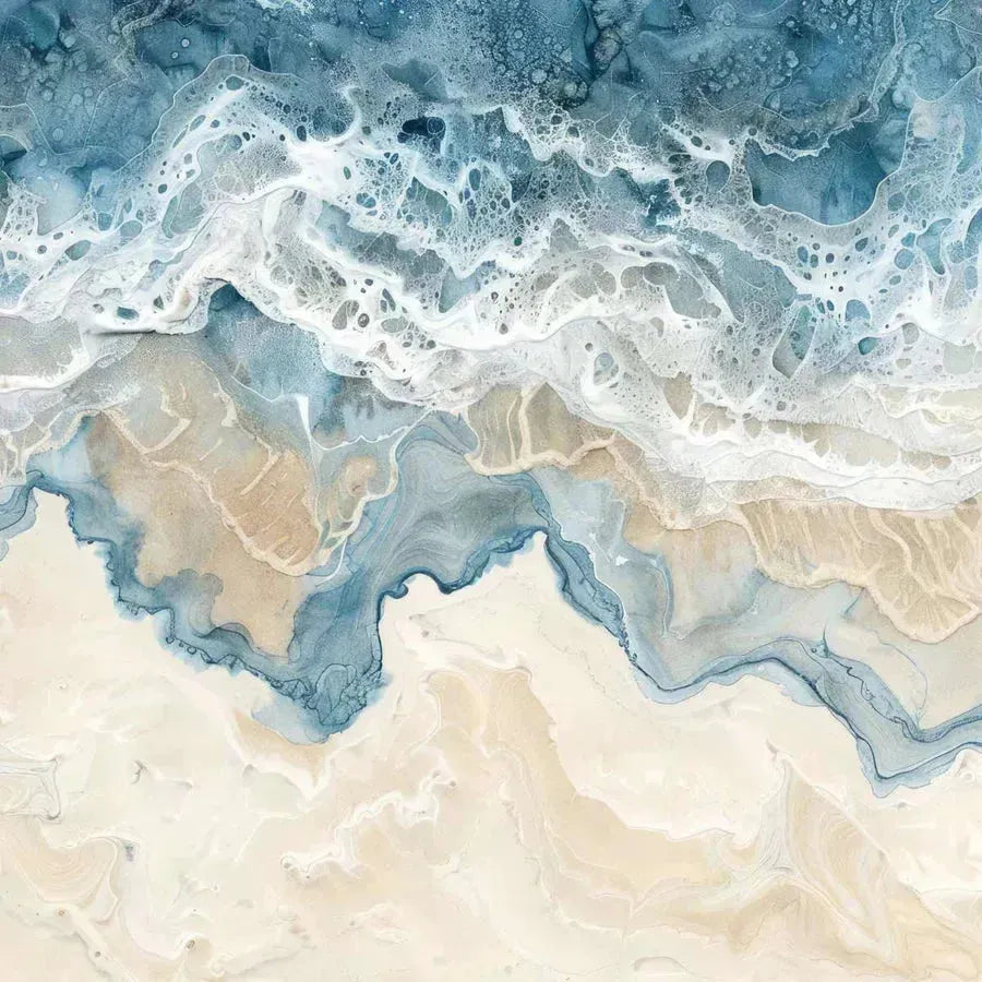 Beige and Blue Wall Art