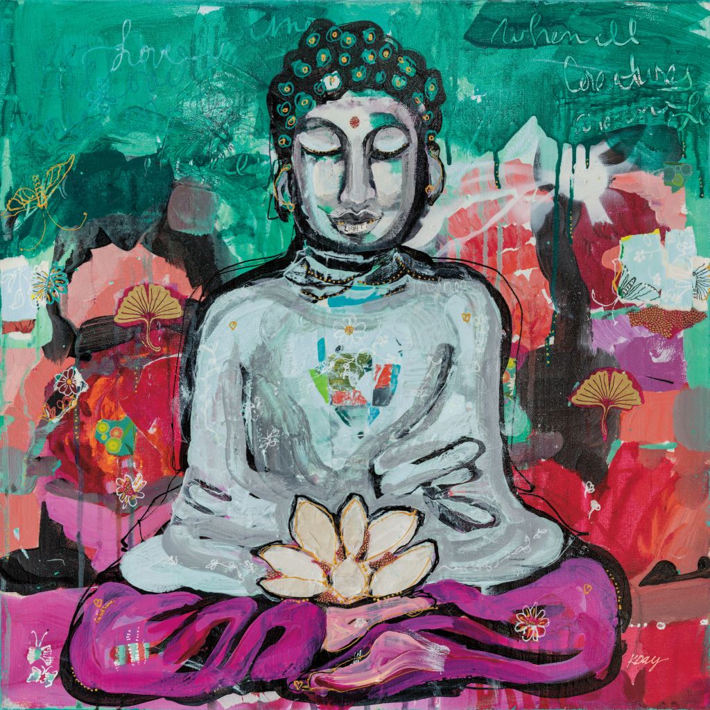 Meditating Buddha Canvas Wall Art Painting with Frame ( 48 x 24 ) Inch –  DecorTwist