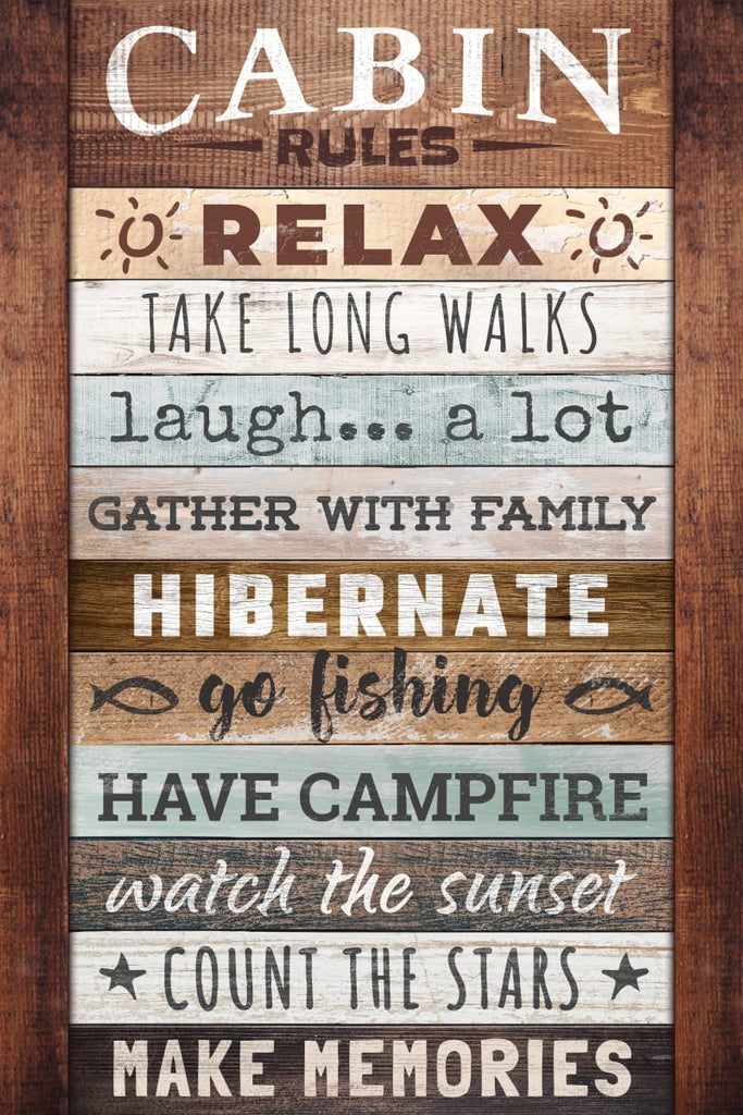 Cabin Rules Wall Art Prints, Framed Prints And Multi Panel Art