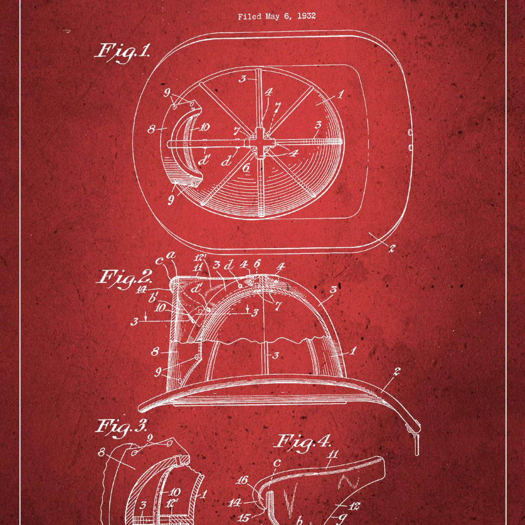 Fire Hydrant BW Patent Wall art | Elephant Stock