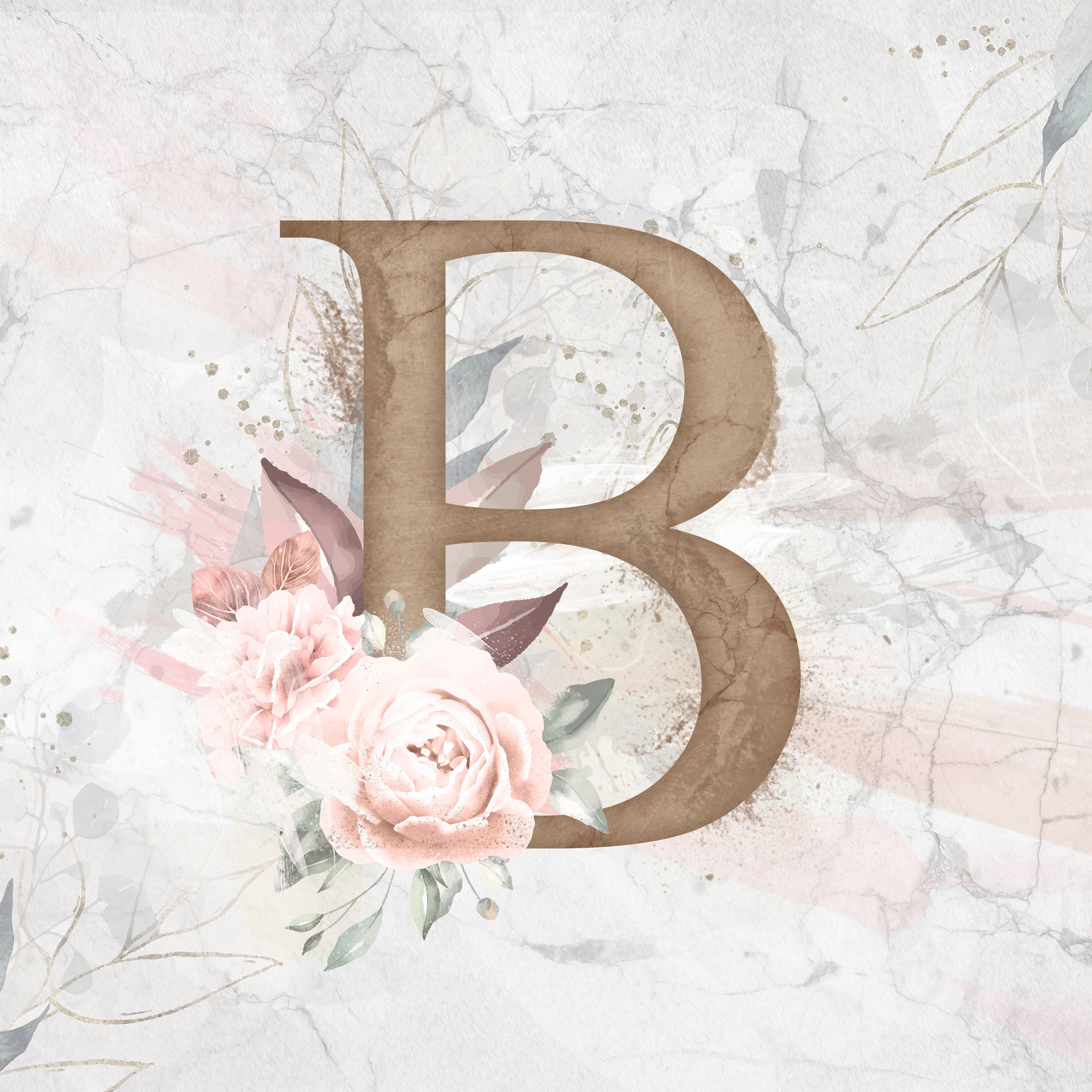 B Pattern Pink Letter B Pink