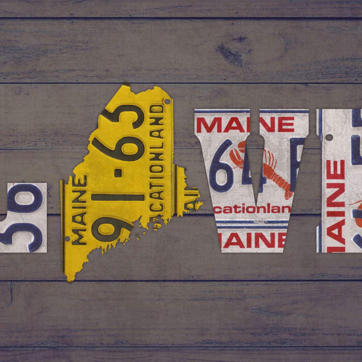 Maine Map Wall Art
