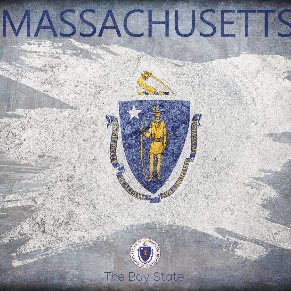 Massachusetts Flags Wall Art