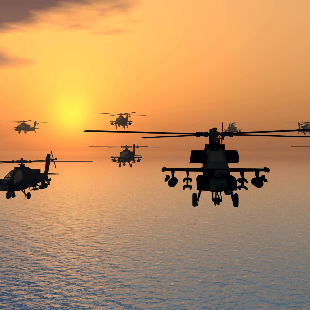 Military Helicopter Wall Art