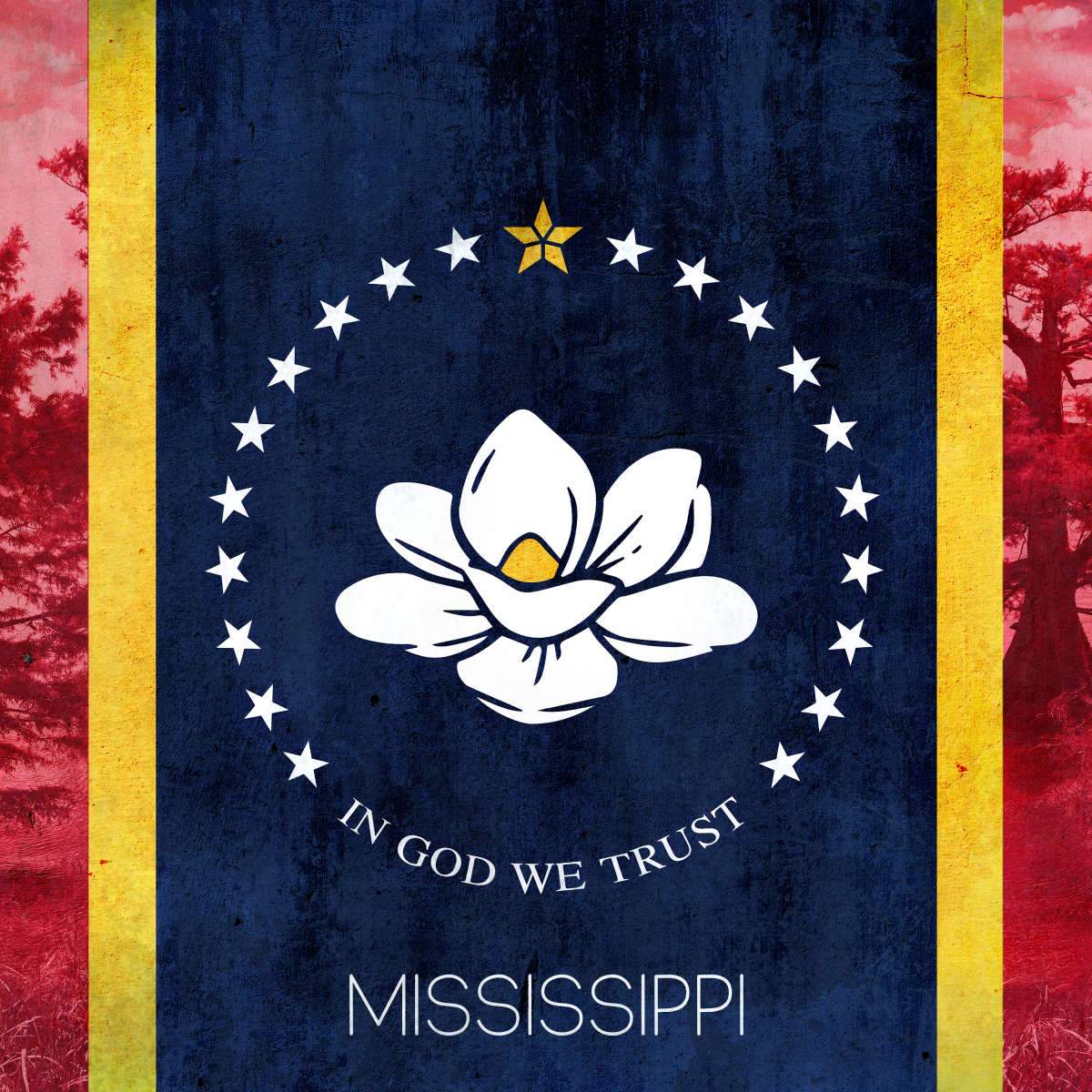 Mississippi Flags Wall Art