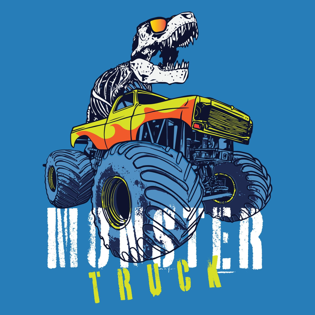 Monster Truck Racing Wall Art