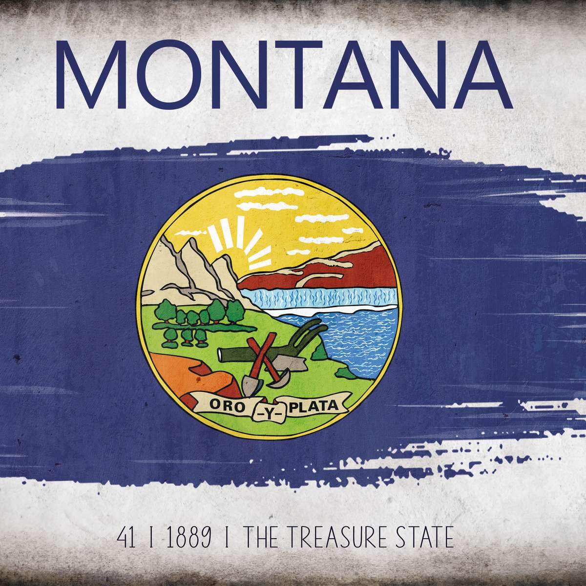 Montana Flags Wall Art