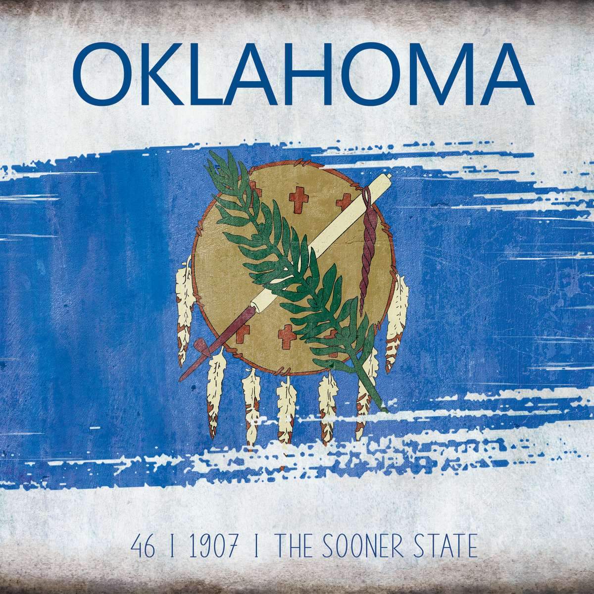 Oklahoma Flags Wall Art