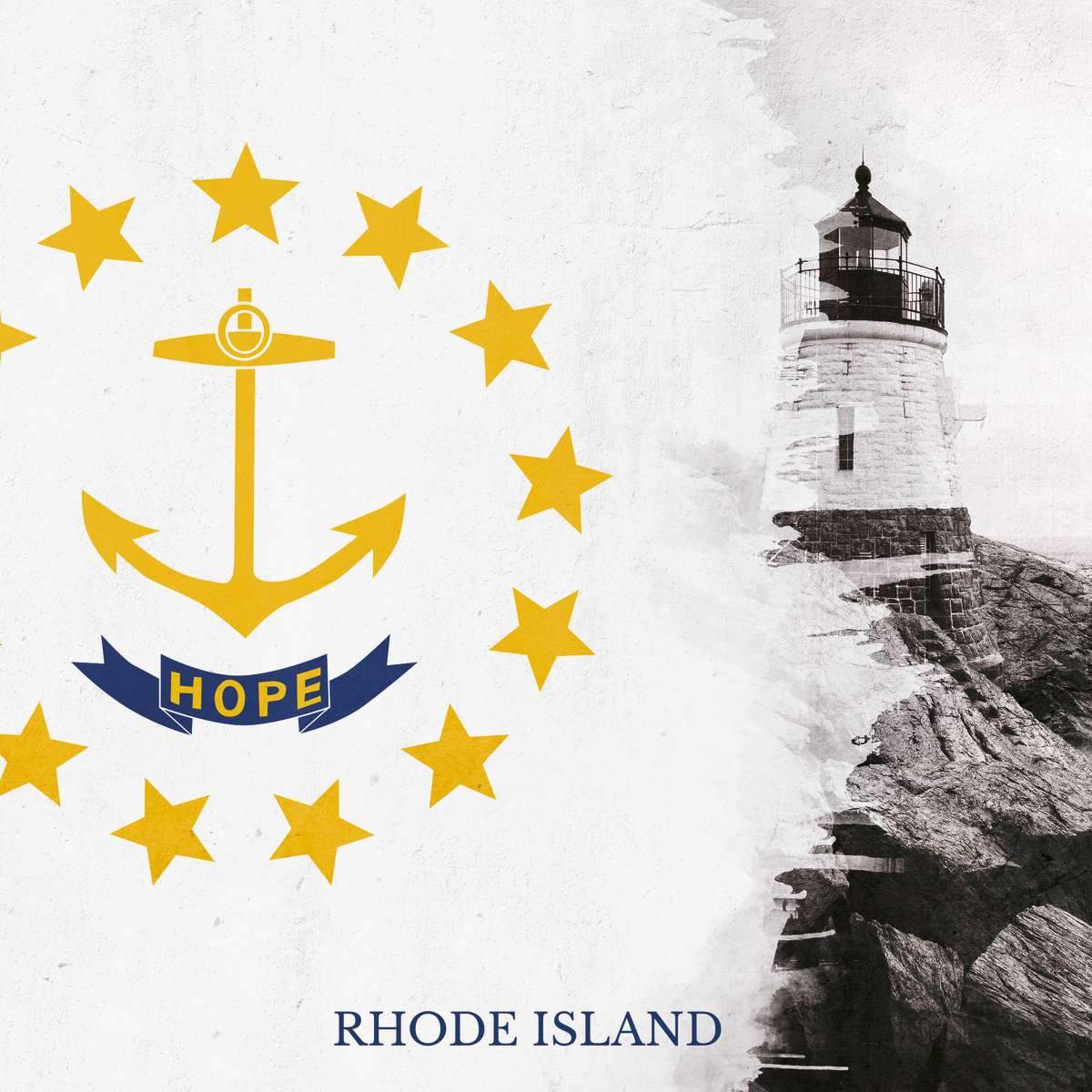 Rhode Island Flags Wall Art