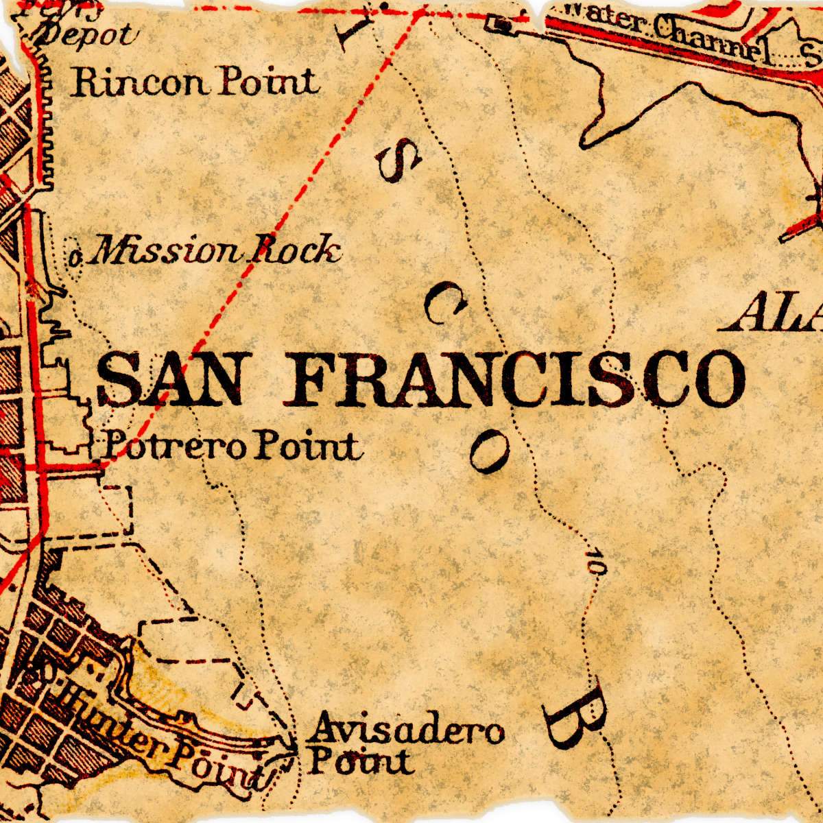 San Francisco Map Wall Art