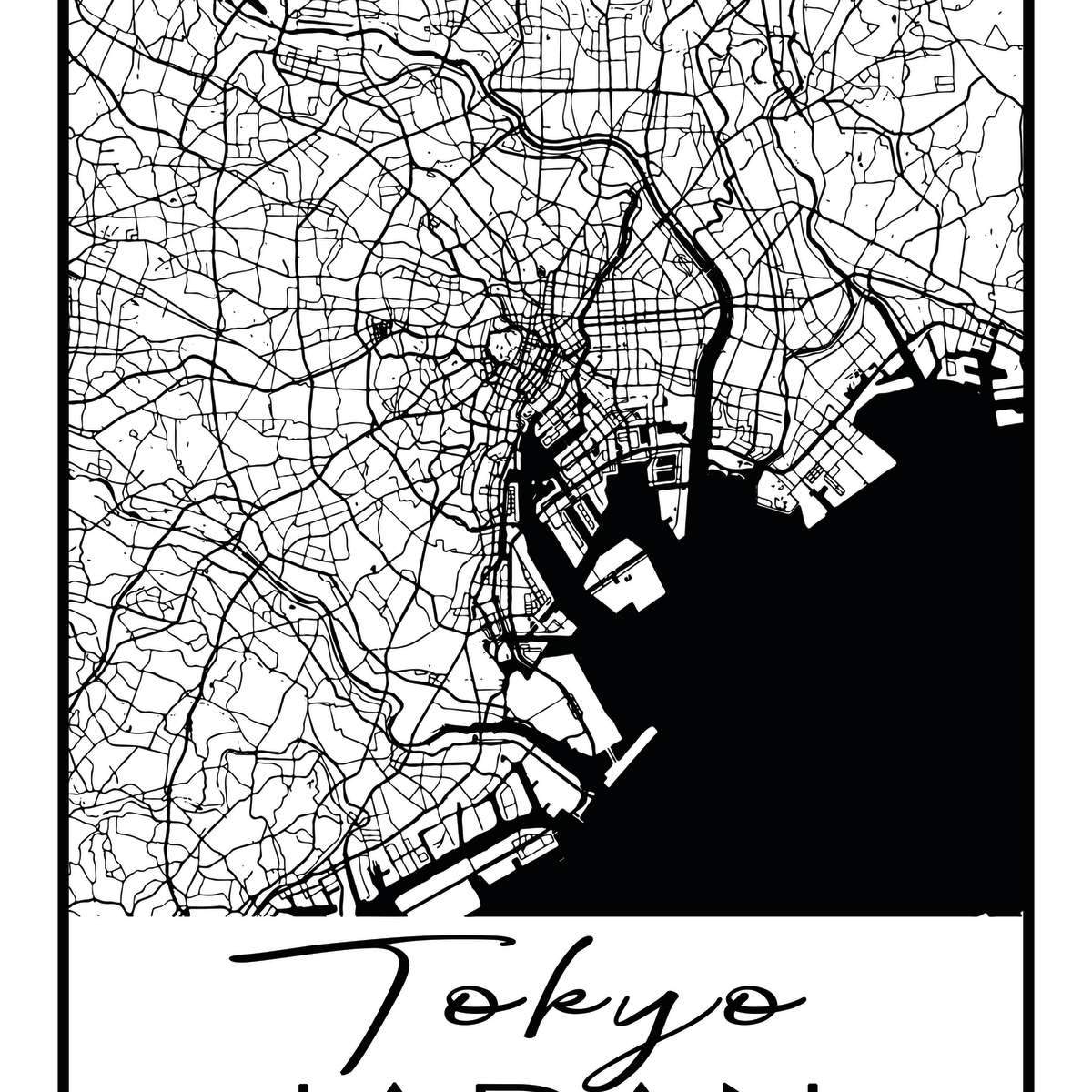 Tokyo Map Wall Art