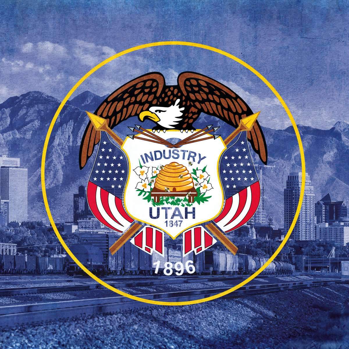 Utah Flags Wall Art