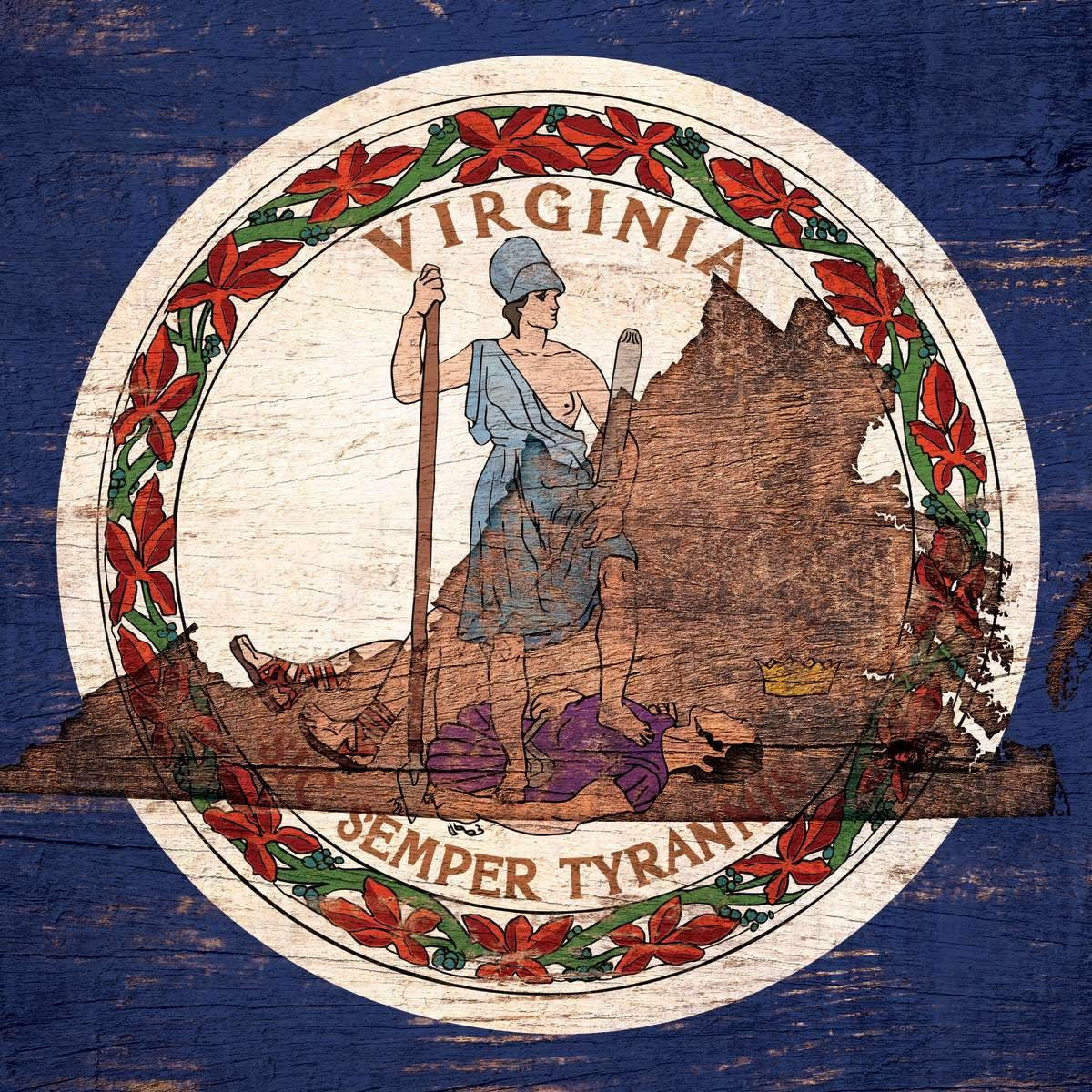 Virginia Flags Wall Art