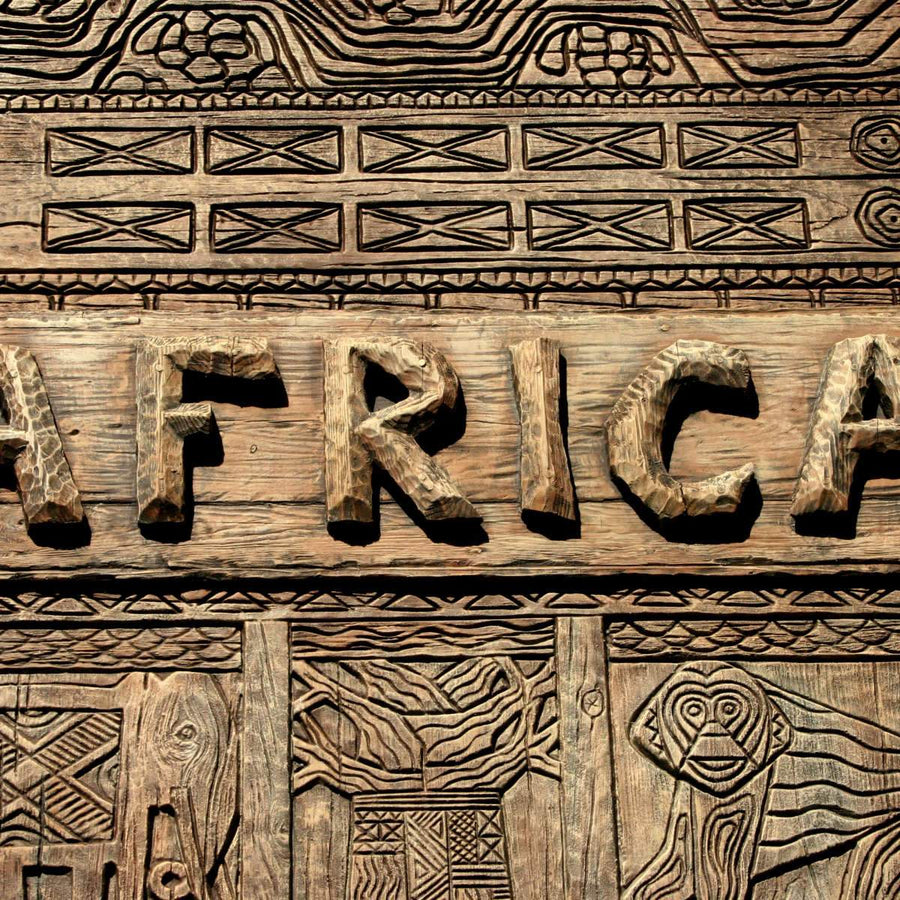 African Wood Carving Wall art | Elephant Stock