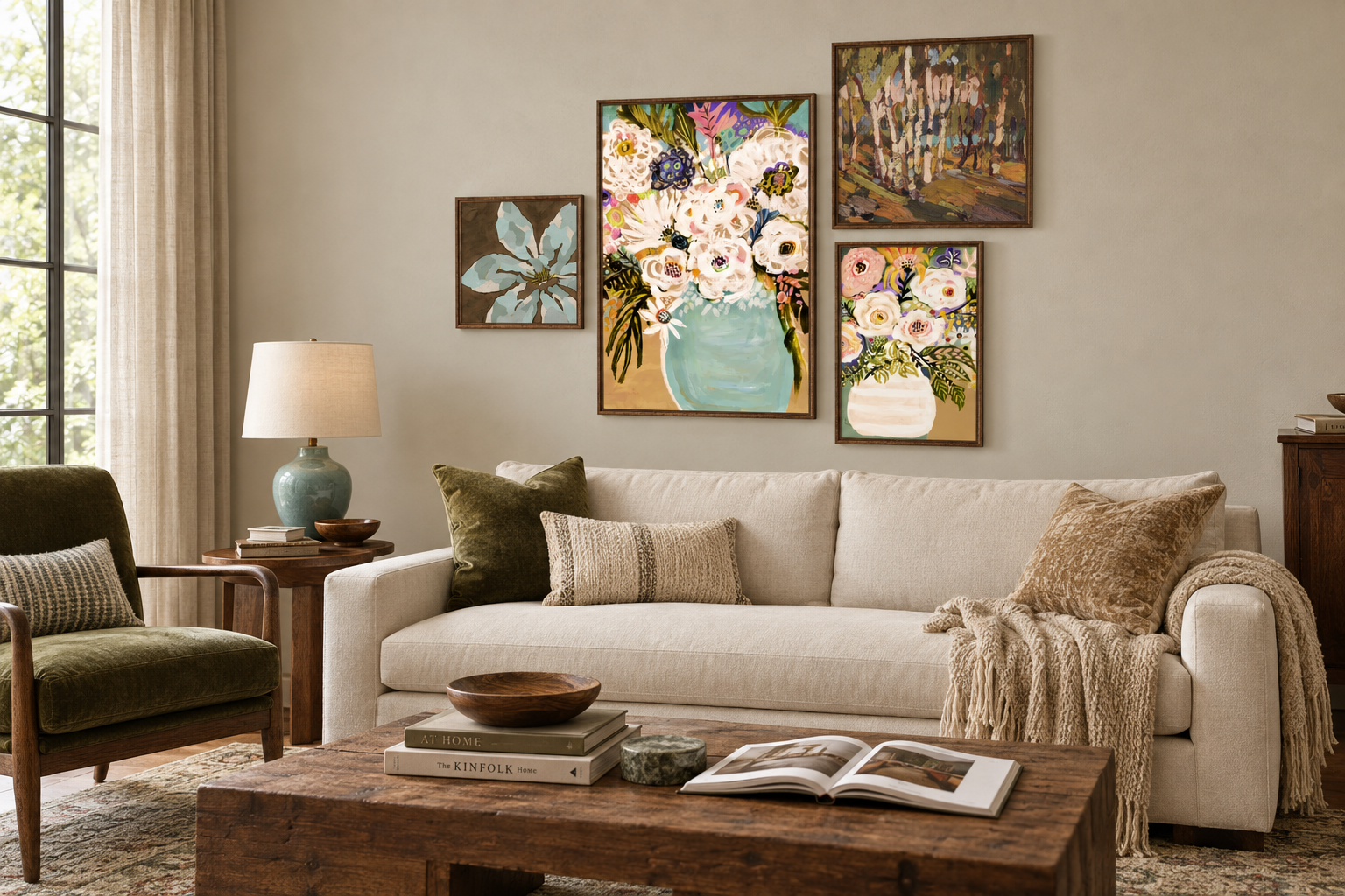 Expressive Floral Paintingsin room 1