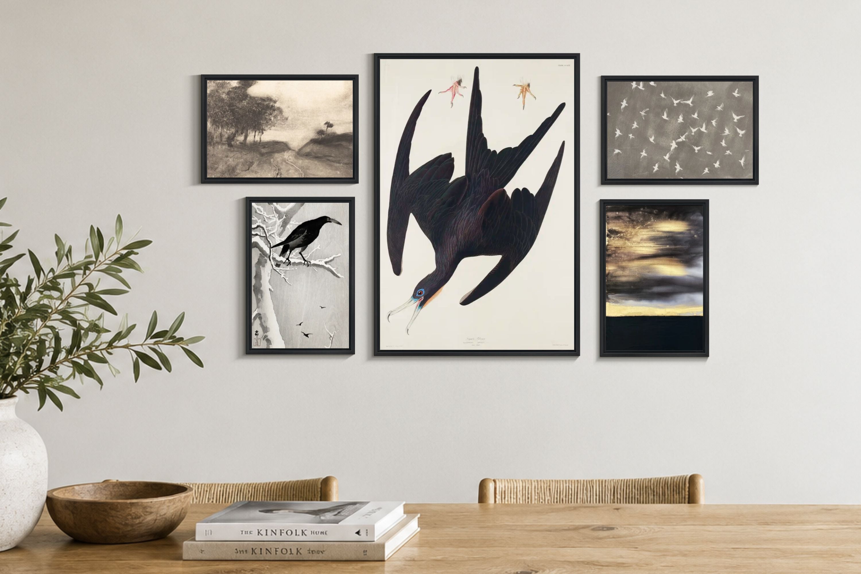 Vintage Moody Birdscapes