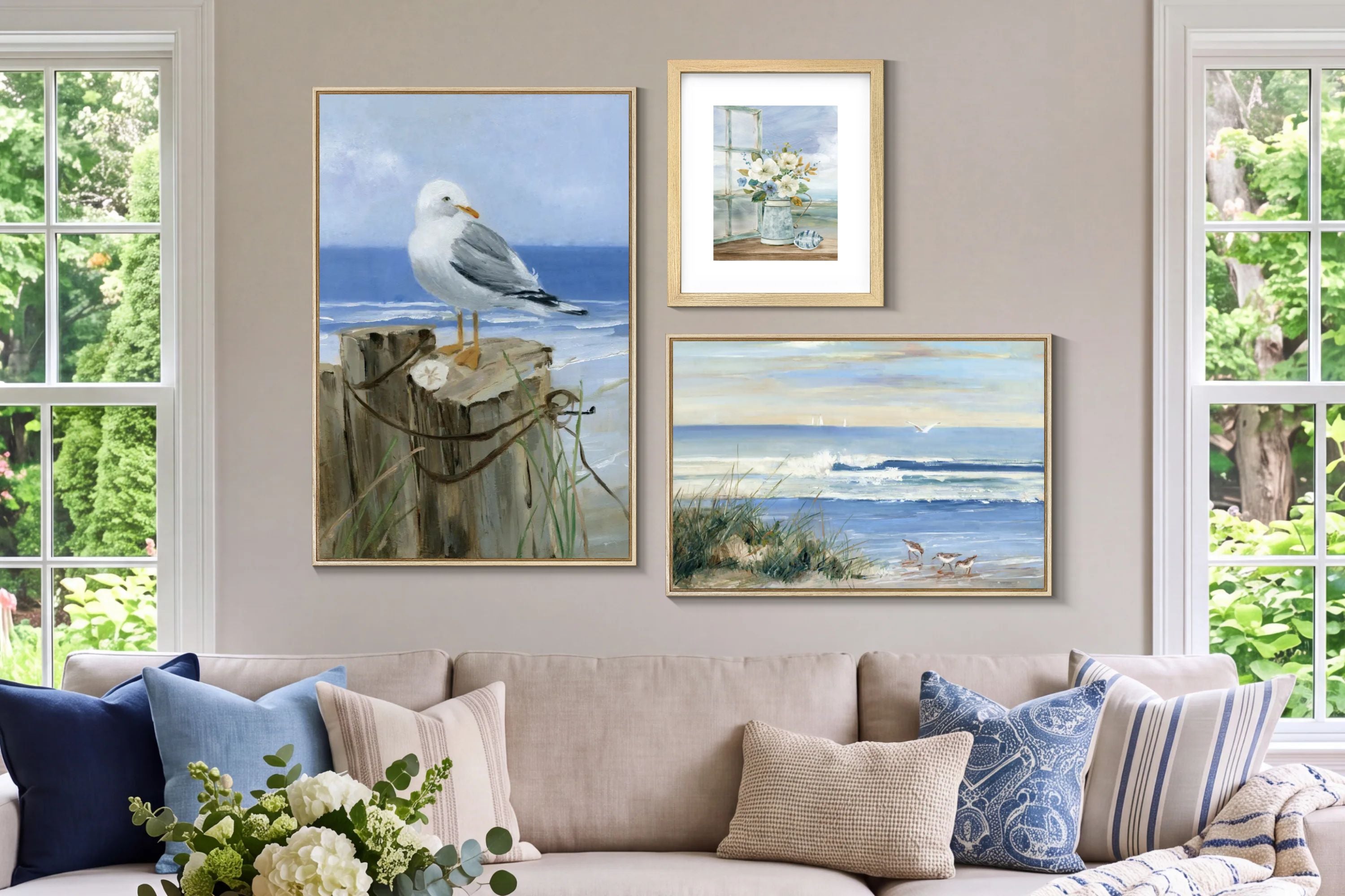 Soft Blue Coastal Landscapes