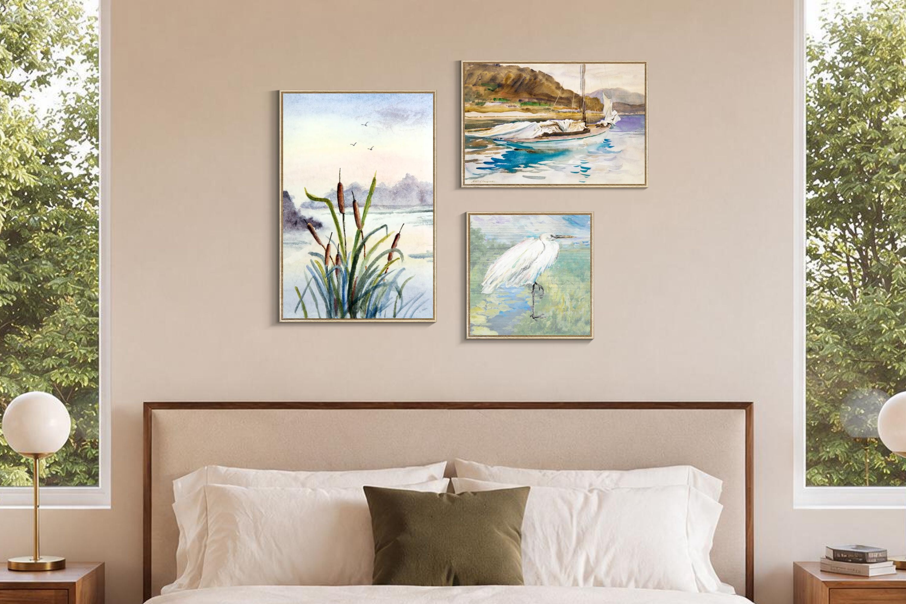 Soft Lakeside Watercolors