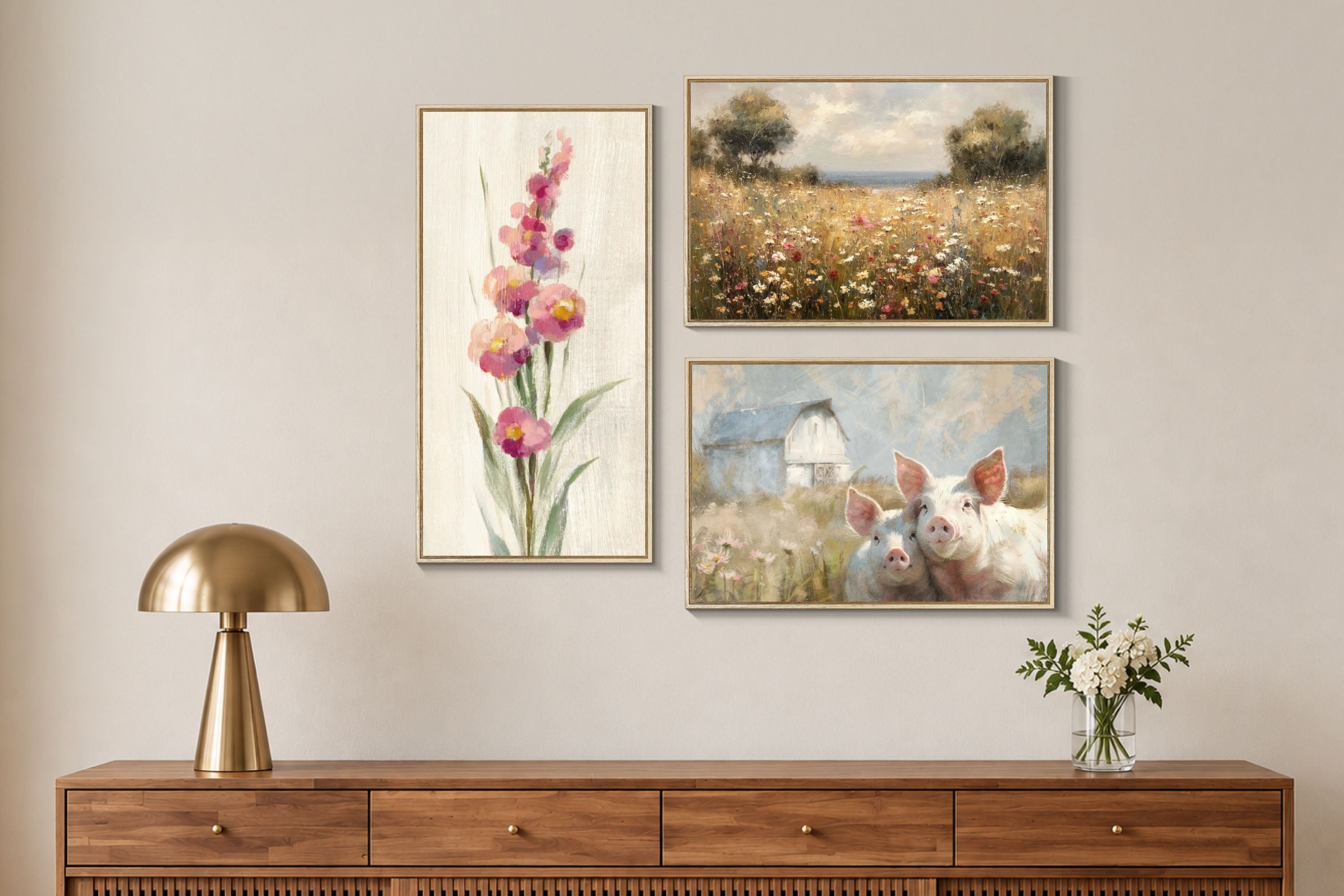 Rustic Florals and Farm Animals